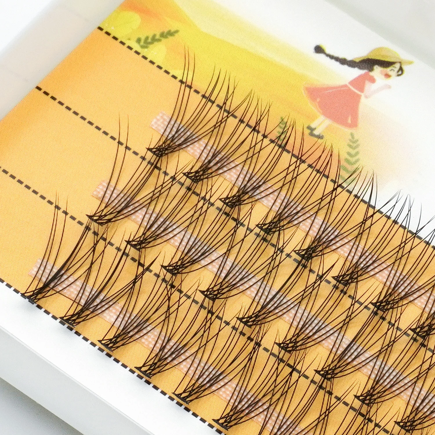 10D Soft Mink Eyelash 1 Box/60 Bundles Natural Eyelash Extension Grafting 3D Russian Individual Cluster Makeup Tool Cilia