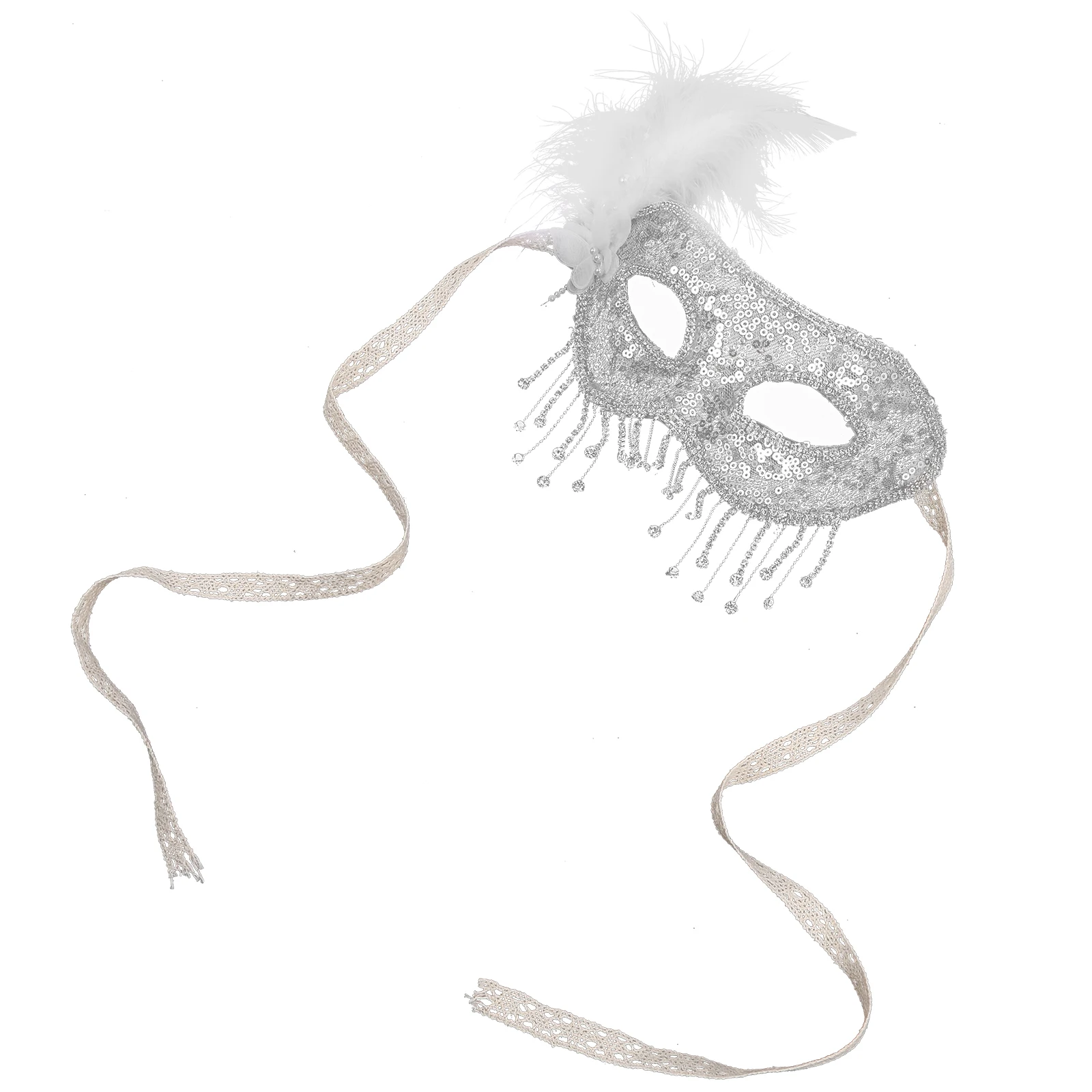 

Ancient Style Veil Mask Rhinestones Half Face Masquerade Costume Masks Women Men Glitter Carnival Party Accessories