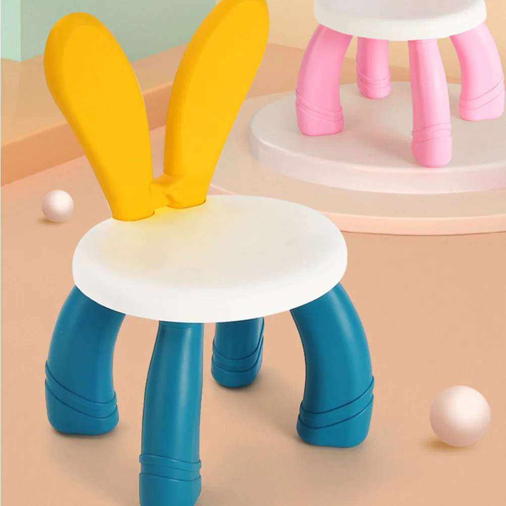 Foot Stool Rabbit Ears Plastic Footstool Children\'s Footstools Cartoon Kindergarten Sitting