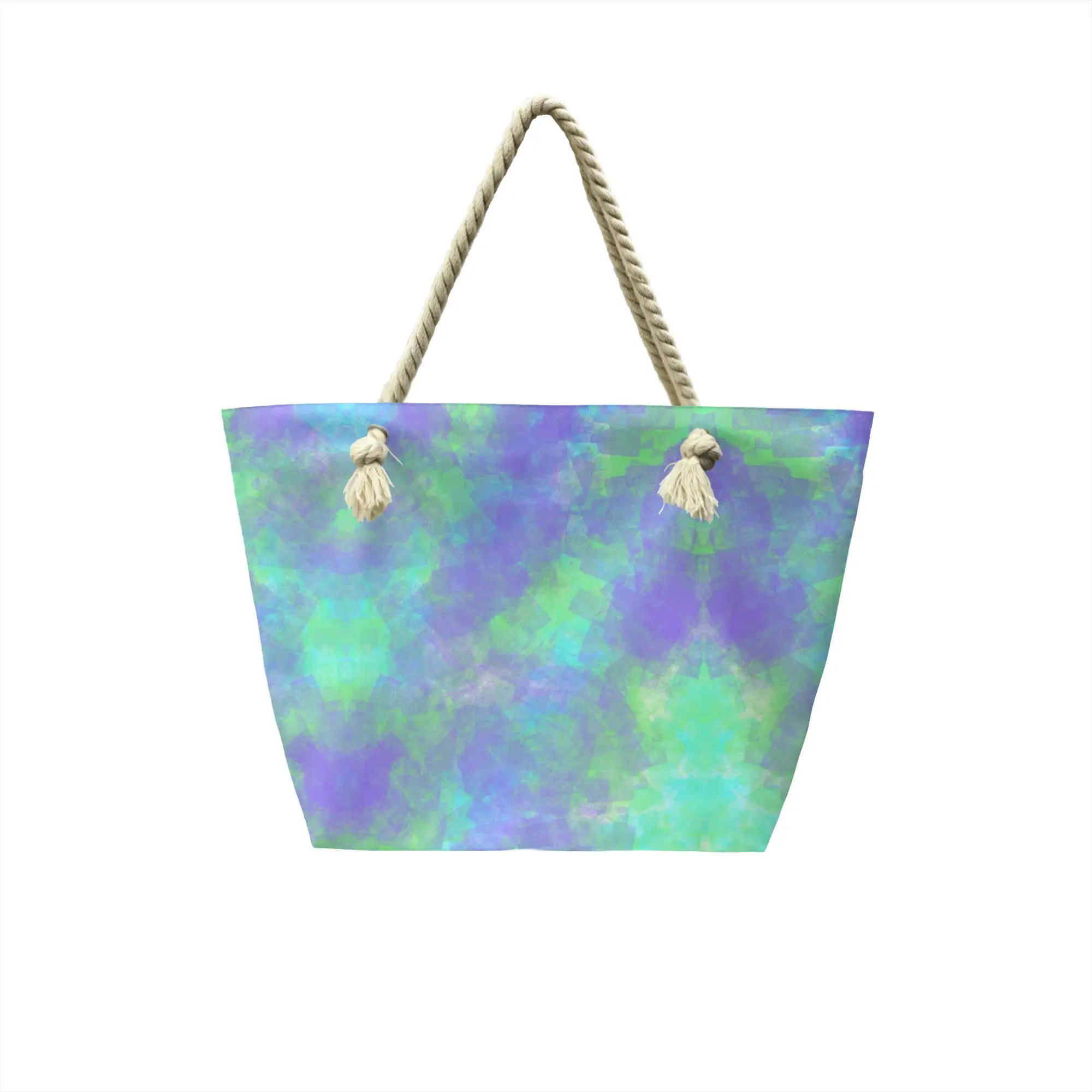 Recycling Tie Dye Shopping Bag Women Shoulder Canvas Tote Bag Washable Abstract Style Color Groceries Shopper Bags