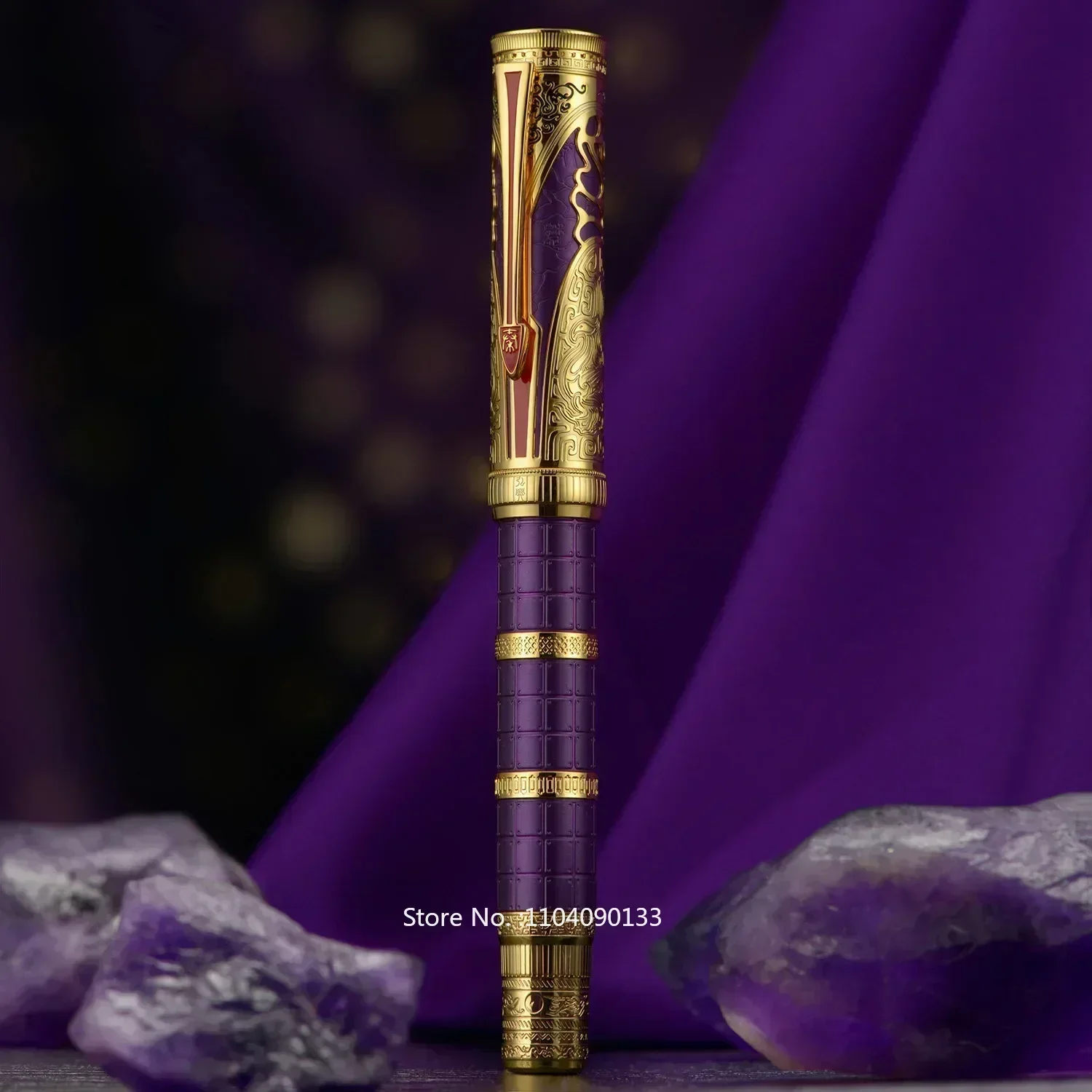 

Hot New Colour! Hongdian D5 Qin Piston Fountain Pen Dynasty Series Extra Fine/ Fine Nib Exquisite Retro Writing Engraved New