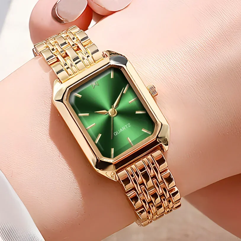 Fashion Women\'s Watches Gold Steel Strap Luxury Ladies Quartz Wristwatches Qualities Female Roman Scale Clock relógio feminino