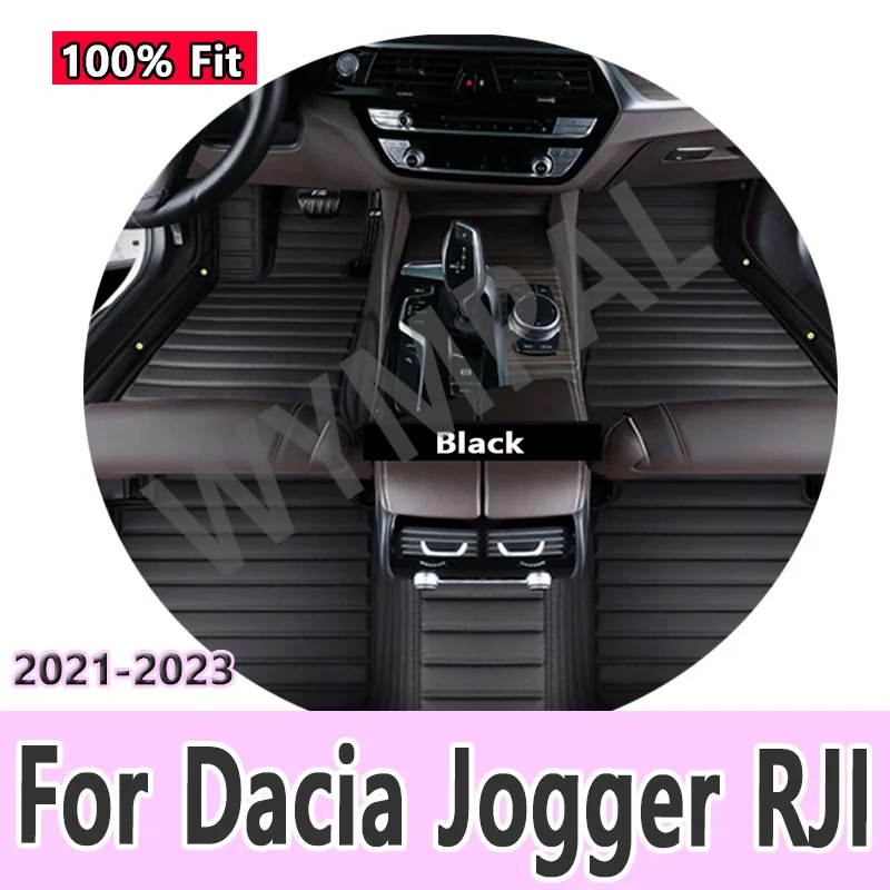 

Luxury Dacia Jogger RJI 2021 2022 2023 Car Floor Mats Leather Mat Covers Floors Tapete De Carro Accessories Interior Tapestry