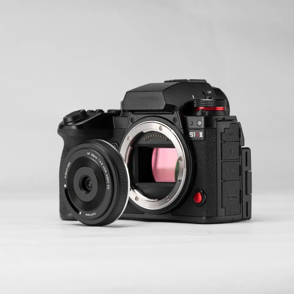 VILTROX 28mm F4.5 L, obiektyw pancake do mocowania L, pełnoklatkowy, z autofokusem, ultracienki, szerokokątny obiektyw do Panasonic LUMIX, do Leica — zdjęcie produktu 6