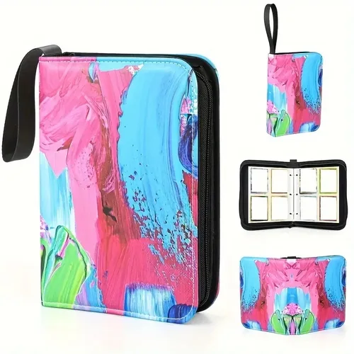 Carpeta de bolsillo con 400 fundas para tarjetas de juego, libro de colección de tarjetas, Ideal para juegos, tarjetas de colección de béisbol, almacenamiento seguro