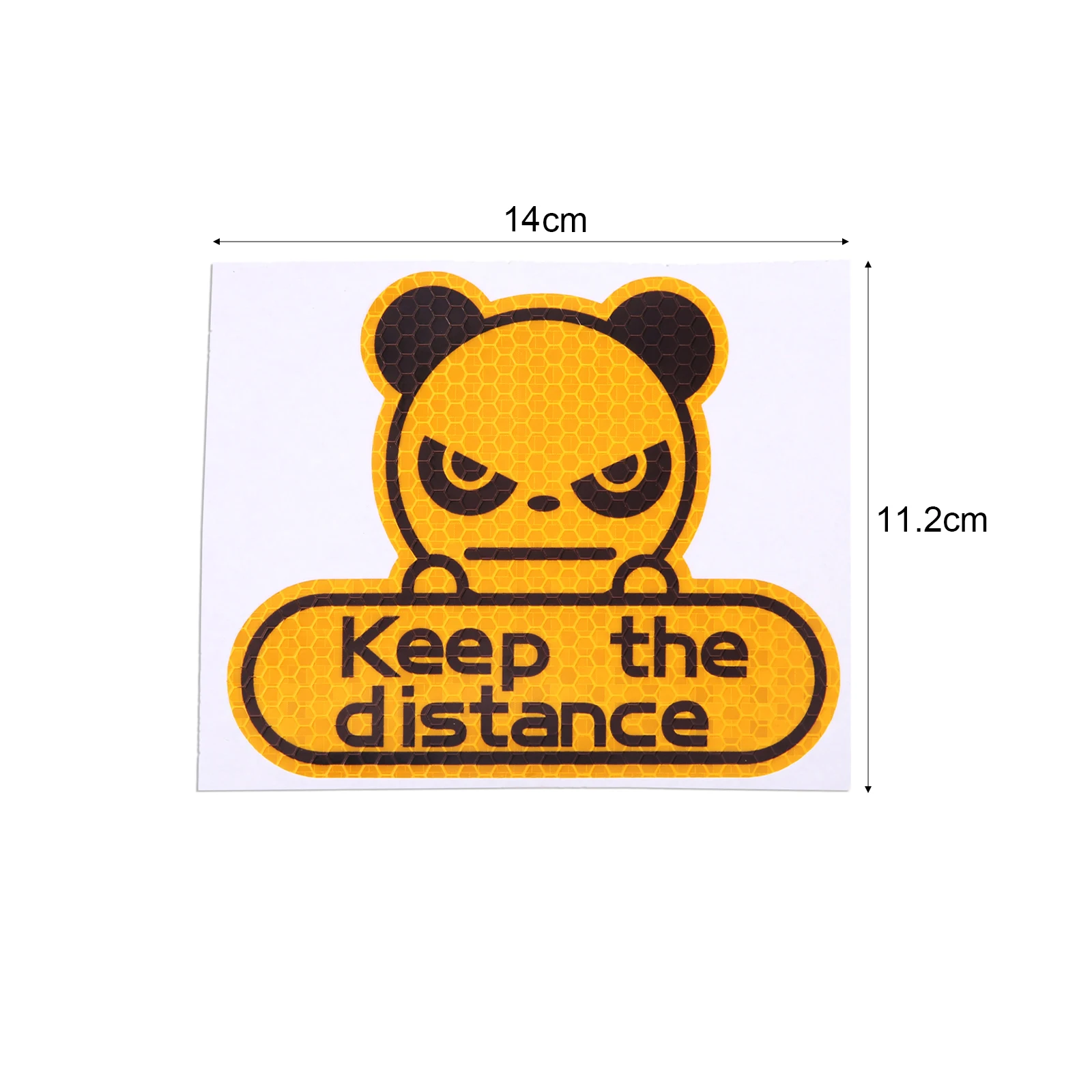 1pc Reflector Keep The Distance Stickers For Car Creative Cartoon Panda Automotive Self-Adhesive Decal