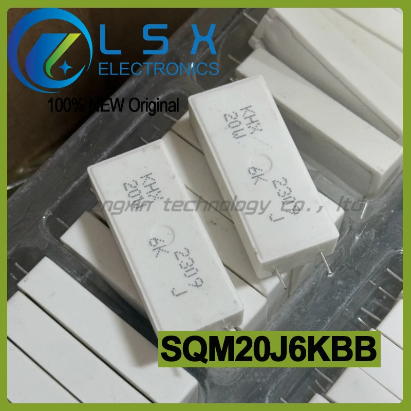 10pcs 20W6KJ 20W 6K 5% high-power ceramic cement resistor SQM20J6KBB New and Original