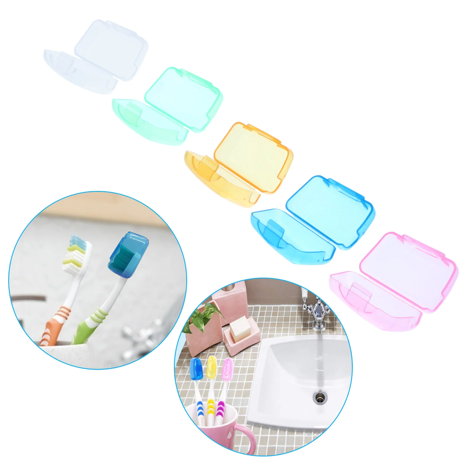30 pçs portátil plástico escova de dentes capa protetora à prova de poeira tampa de armazenamento viagem ao ar livre acampamento titular escova de dentes