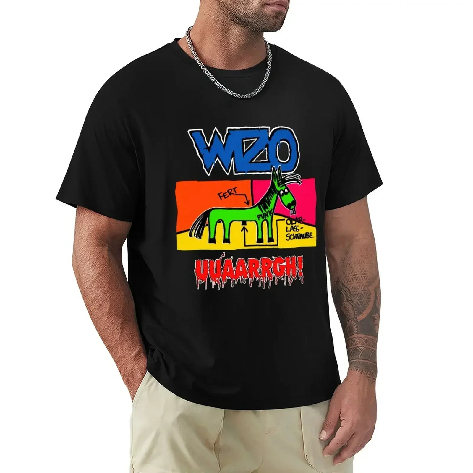 Arrival fashion heavyweight WIZO PUNK rock hardcore tour T-Shirt plus sizes summer tops quick-drying mens big and tall t shirts