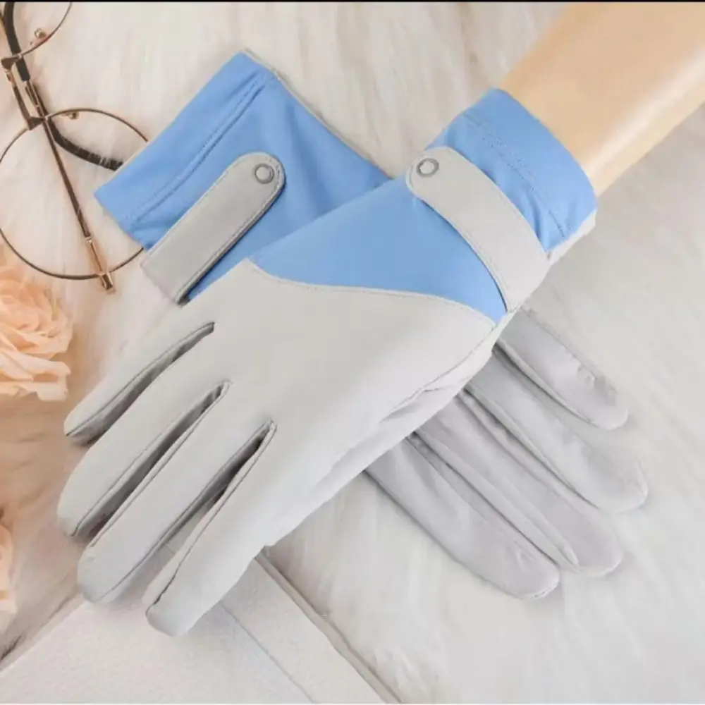 Breathable Sun Protection Gloves Mittens Anti-UV Sunscreen Ice Silk Gloves Anti-Sunburn Elegance Summer Sunscreen Gloves Women