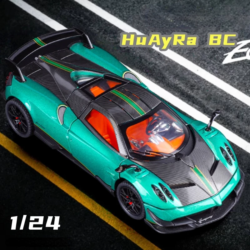 

1:24 Pagani Huayra BC спортивная модель из сплава литая металлическая Модель гоночного автомобиля Имитация звука Женская коллекция детская игрушка подарок C390