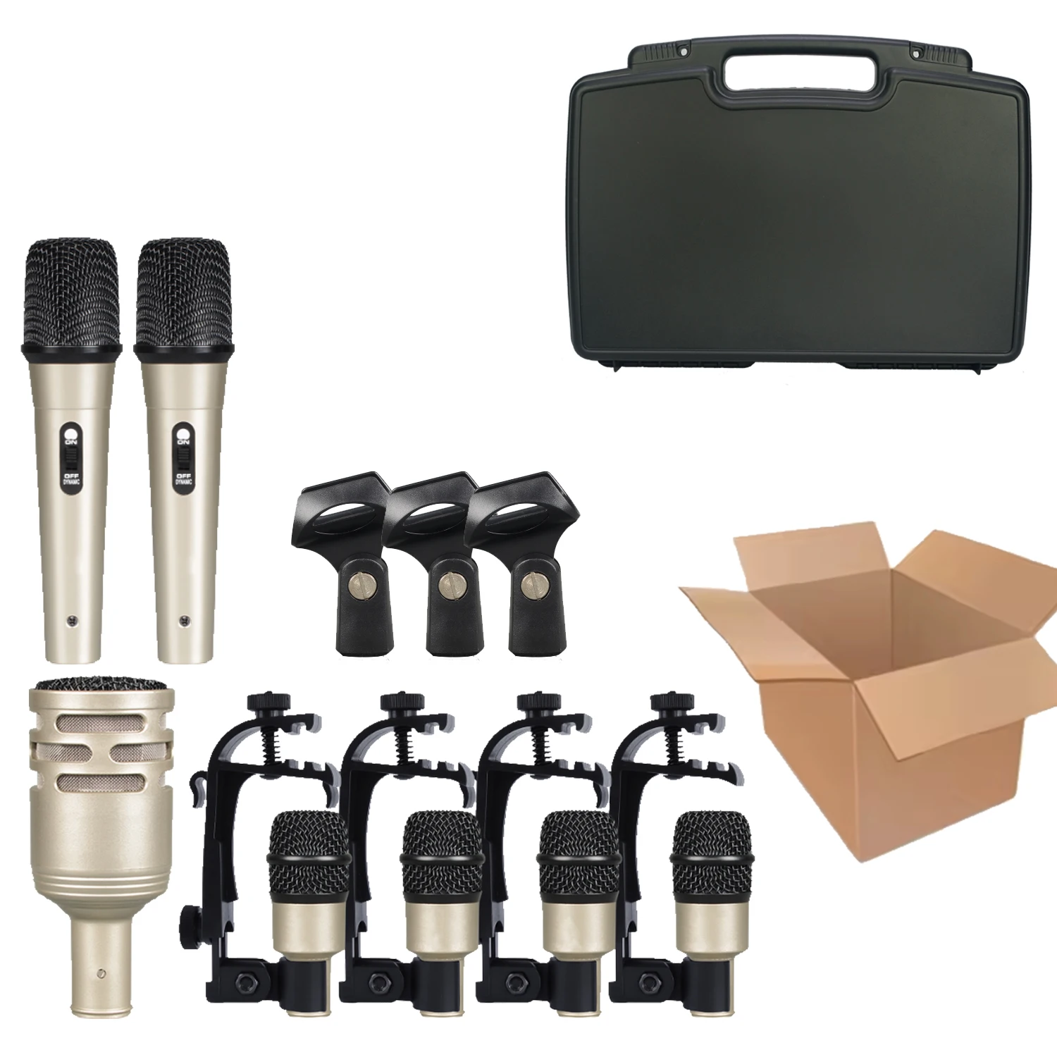

GAM-DK professional instrument drum microphone quality heart-shaped directional capacitor with dynamic drum microphone can be us