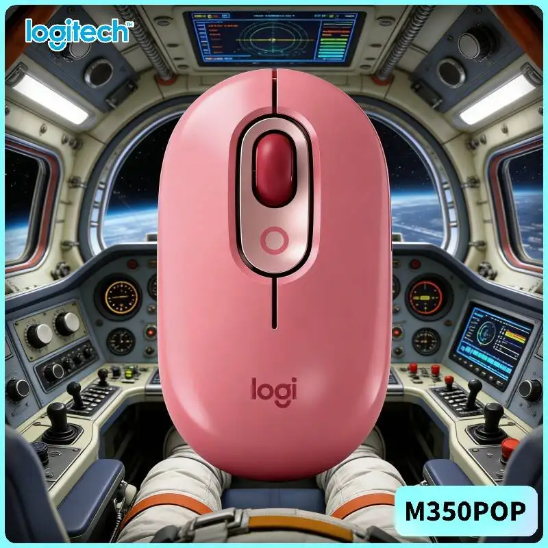 Logitech   POP Wireless Mouse Bluetooth 2.4GHz Dual-Band Silent Click 18-Month Battery for Daily Office Routine and Tasks