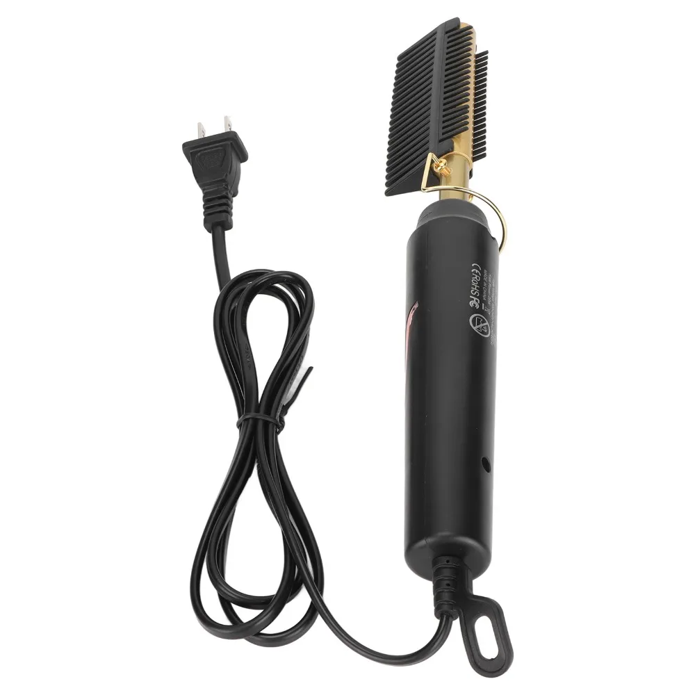 Quick Heating Electric Hair Straightening Comb 360 Rotating Cord Shiny Silky Hair Straightener Brush Electric Portable