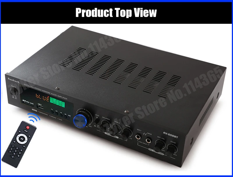 110/220 V SUNBUCK AV-628/298BT Soundverstärker Bluetooth 5.0 Heimkino Audio Power Amplify Unterstützung FM USB mit Fernbedienung – Detail 7