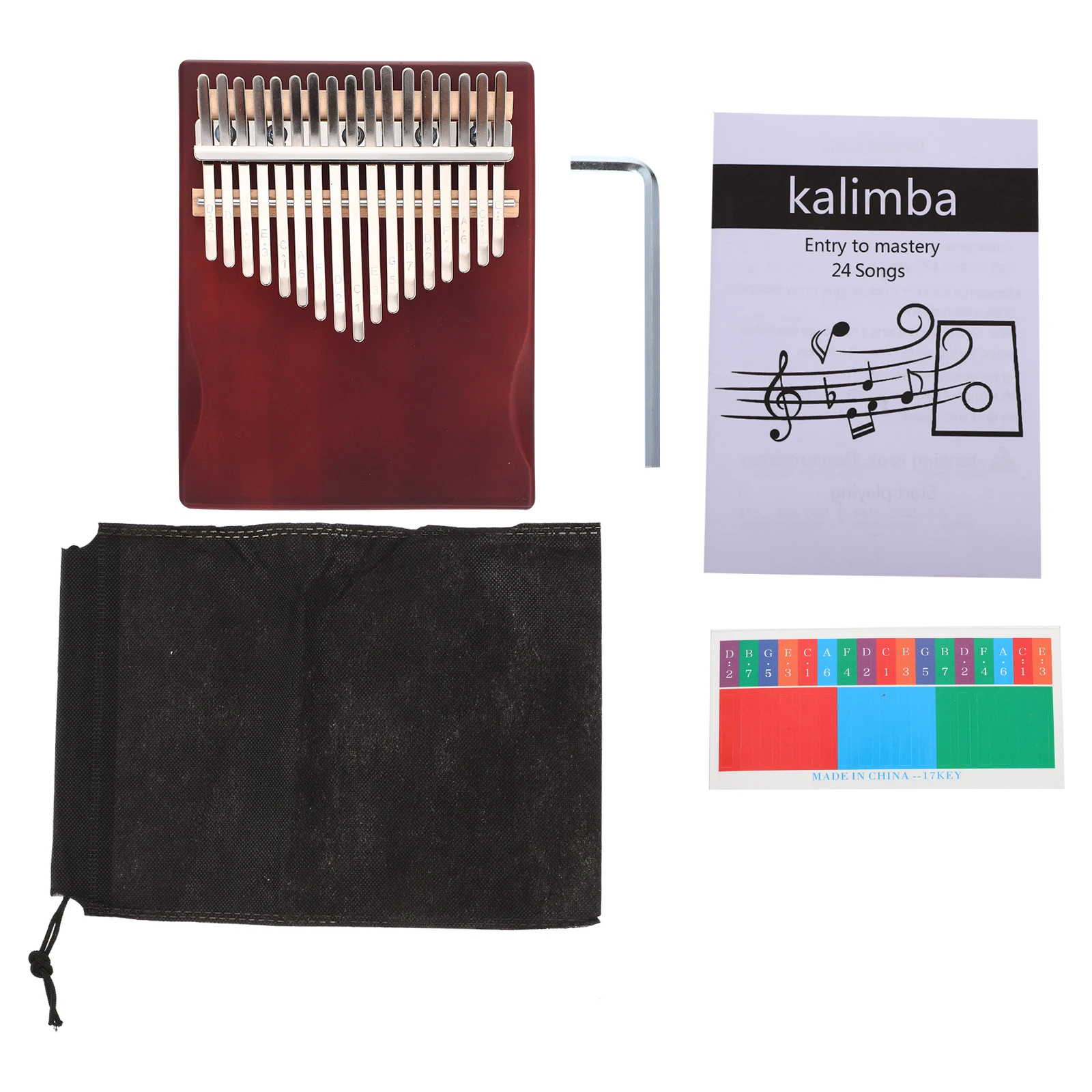 

Portable Kalimba Thumb Piano Musical Instrument Wood Keys Clear Sound Ergonomic Design Beginners Finger Piano Melodious Melody