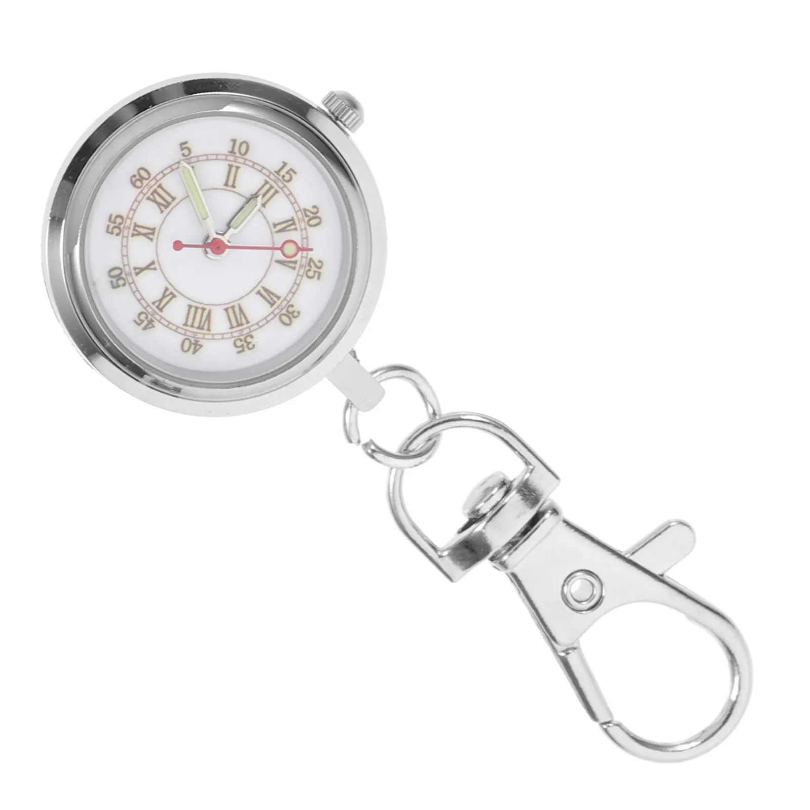 

Large Dial Pocket Watch Luminous Hands Lightweight Keychain Watch for Students Exam Nursing Outdoor Workers Birthday Gift