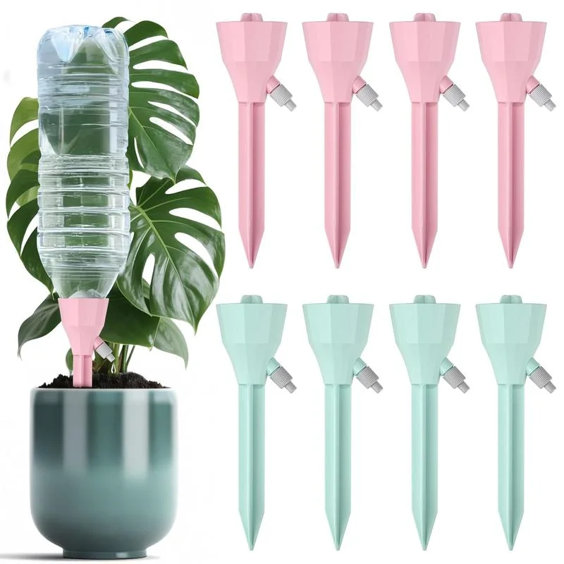 Adjustable Drip Irrigation Plant Waterer Automatic Slow Release Self Watering Device for Home Balcony Potted Flowers Vegetables Garden