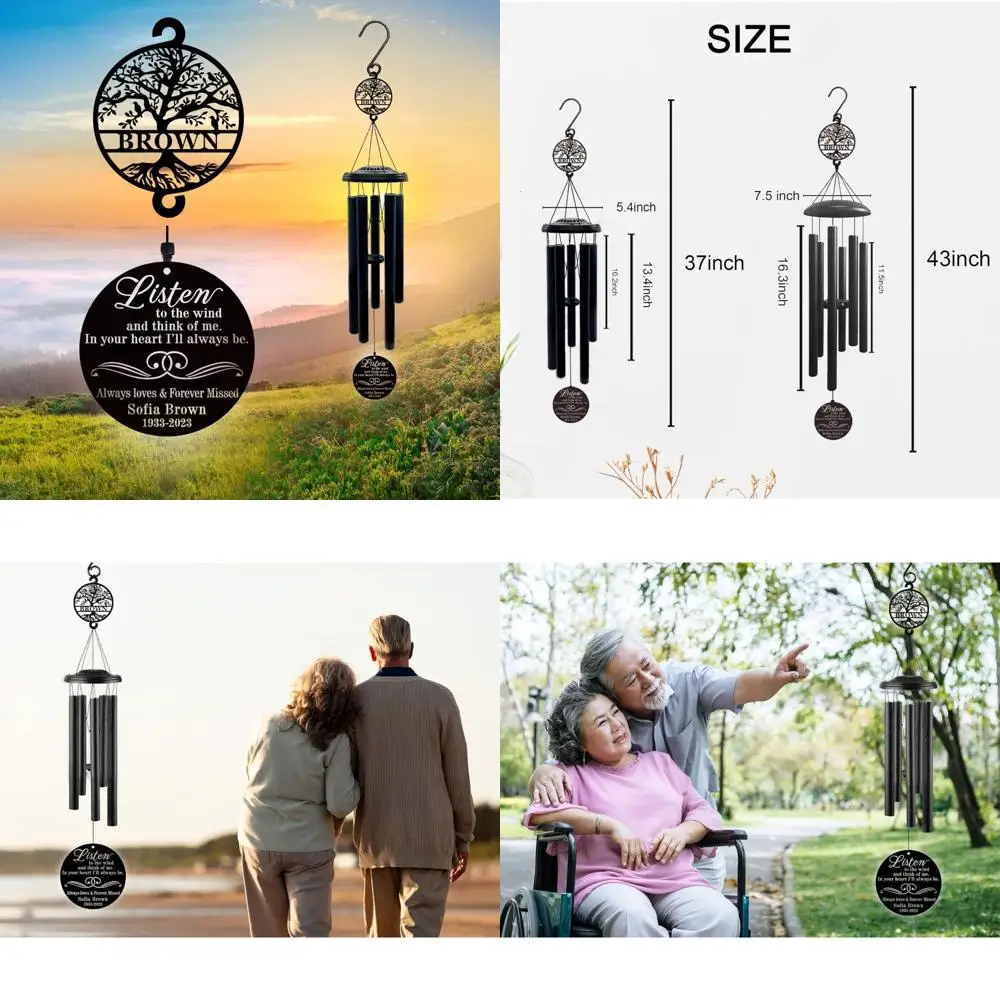 

sympathy wind chimes 37" personalized memorial wind chimes memorial personalized memorial wind chime bereavement gifts for loss
