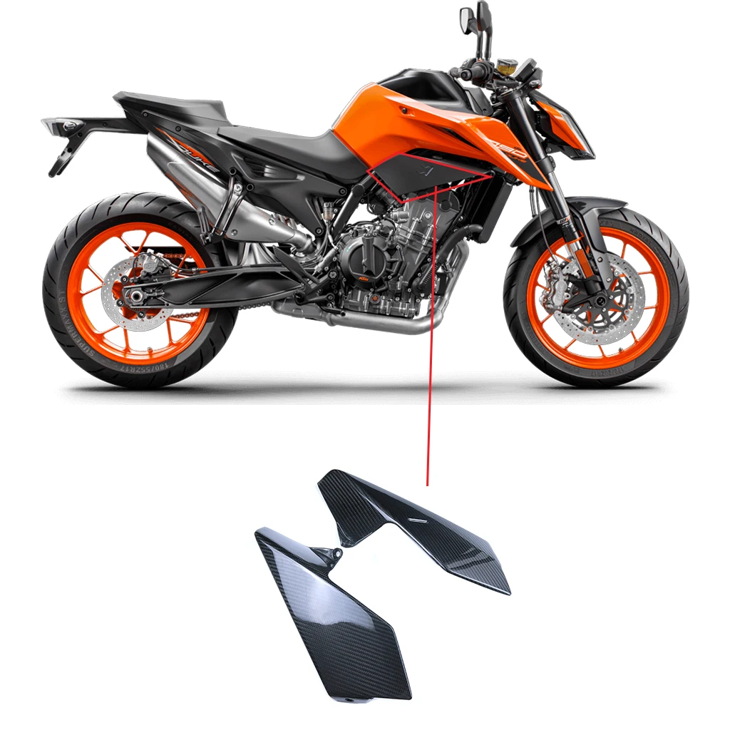 For KTM Superduke 790 2018-2022 3K Full Carbon Fiber Motorcycle Modification Accessories Fairing Side Cover Under Tank