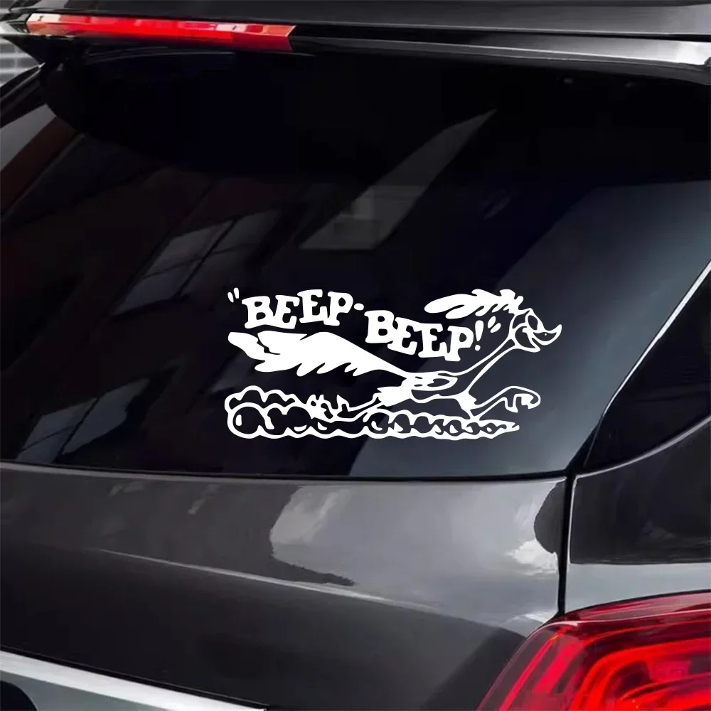 Car Side Door Sticker Road Runner Sticker Cartoon Old Fast Car Truck  Waterproof Viny Decal Decoration Auto Accessories