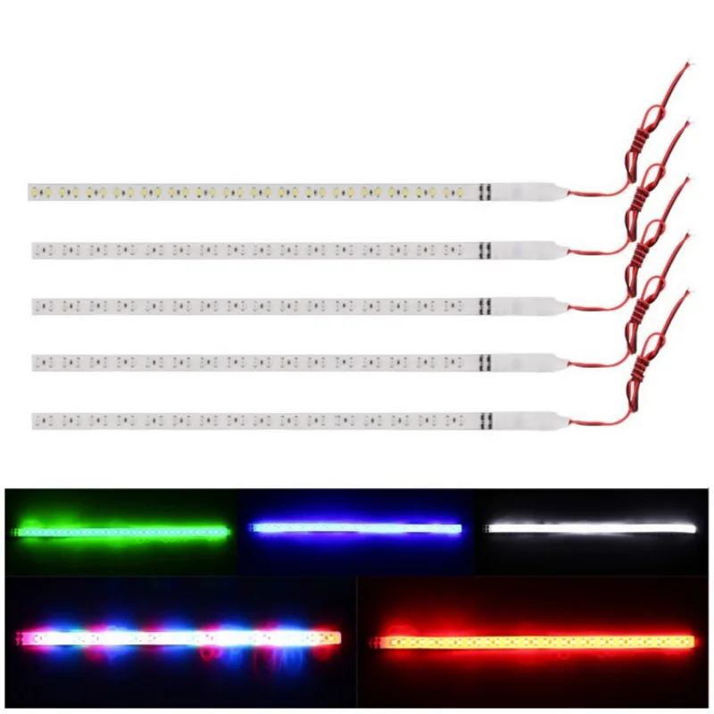 Adhesive Bendable Car Motorcycle RGB LED Knight Rider Night Light Strip Lamp Bar