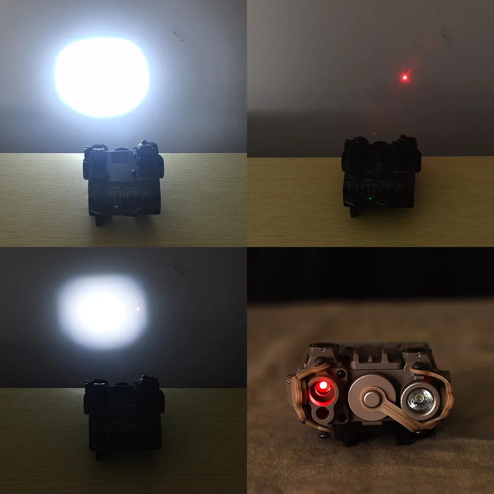 Tactical DBAL-A2 PLHV2 Flashlight Set Red Green Dot Laser M600C M300 Scout Light With Axoun Dual Function Button Pressure Switch