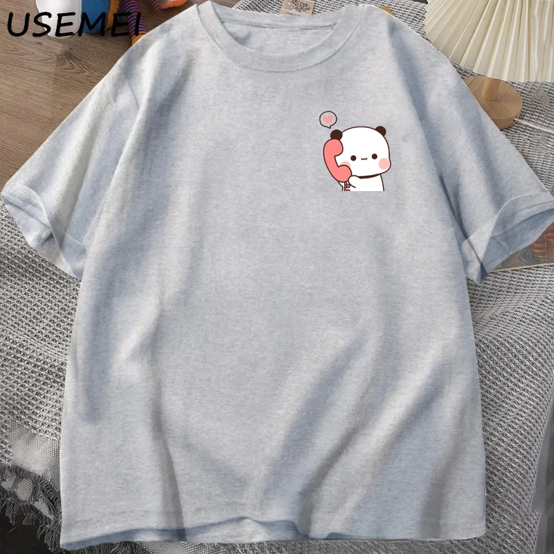 Dudu Is Making A Call To His Bubu T Shirt Women Men Couple Funny T Shirts Cute Panda Bear T-shirts Summer O Neck Mens Clothing