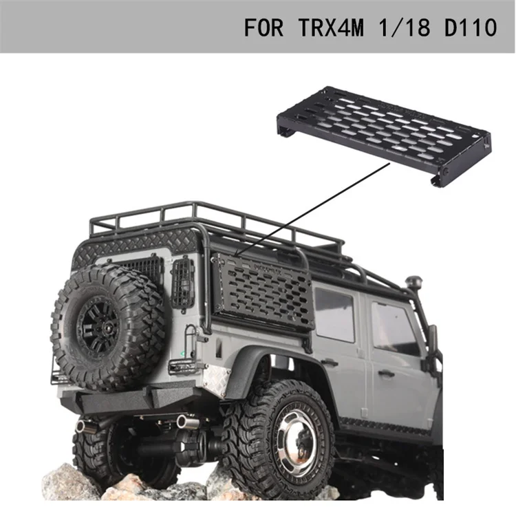 จําลองCampingตารางแผ่นโลหะเปิดพับกล่องเครื่องมือสําหรับTrax Trx-4m 1/18 Defender D110