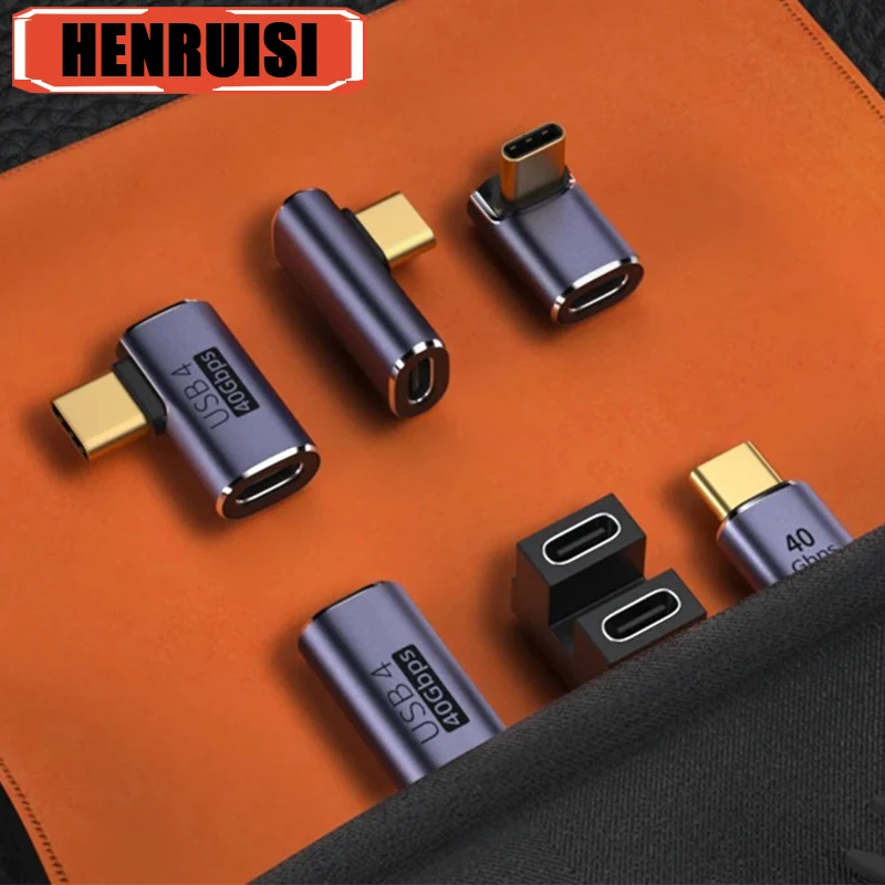 Adaptador USB C de Metal de 100W, convertidor de carga tipo C de transferencia de datos rápida, OTG, 40Gbps, 8K, 120Hz, Vedio, Macbook Pro, teléfono