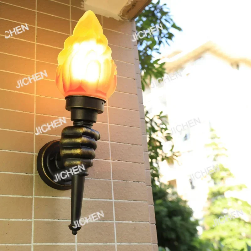 الإبداعية الشعلة اليد الجدار مصباح في الهواء الطلق ضوء حديقة ساحة الشرفة غرفة المعيشة غرفة نوم درج الممر الممر مطعم ضوء WF1010 #1