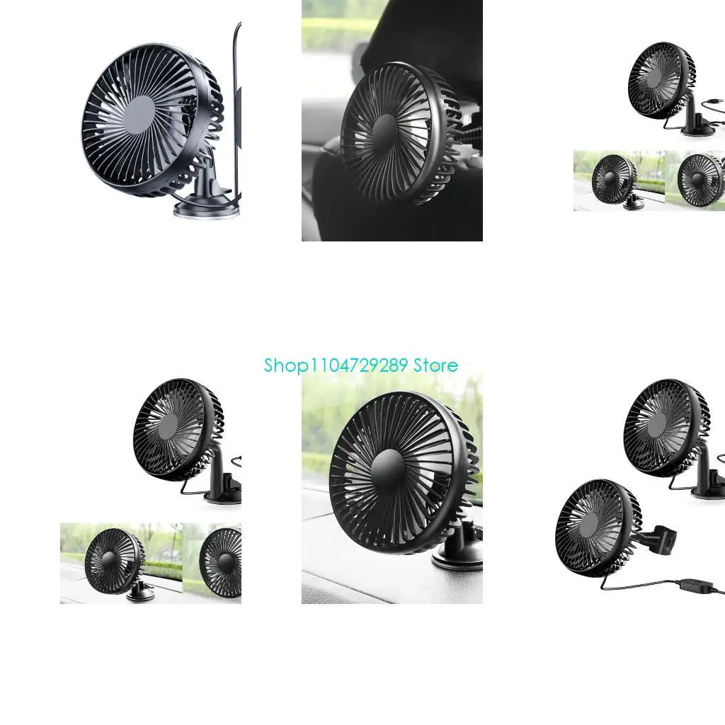 

12 В/24 В Mini Car Fan Universal Auto Head Head Fan Fean USB Powered Car Fan Cooler