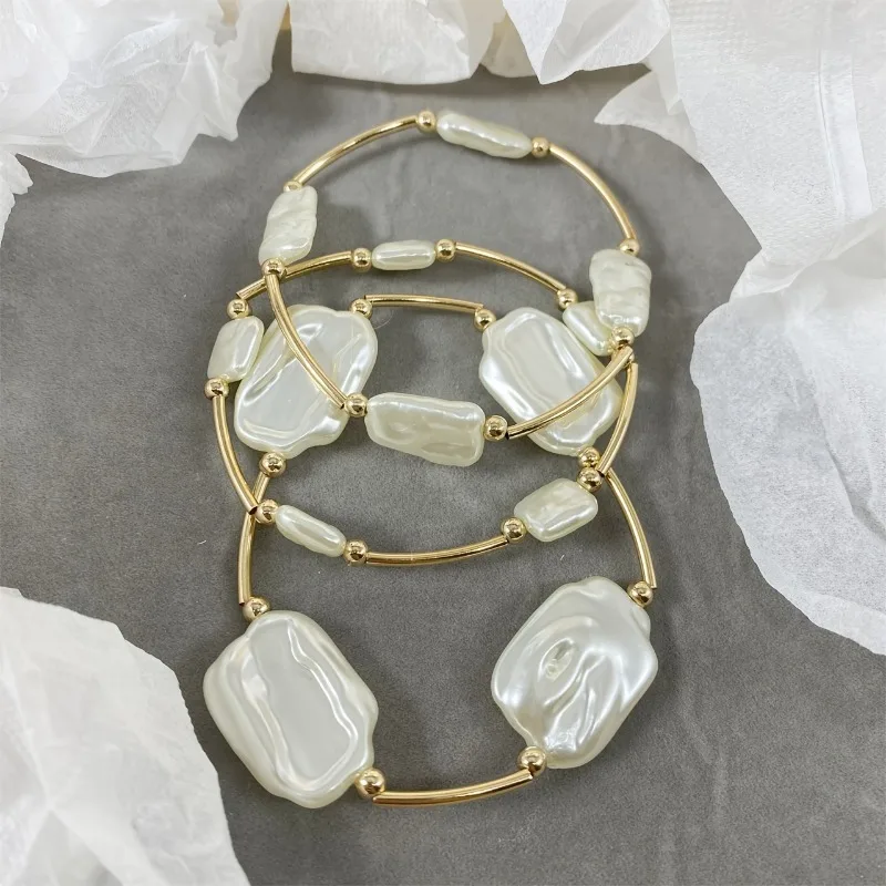 Korea Ins Fashion Irregular Geometric Multi-layer Bracelet Women's Personalized Simple Hundred with Jewelry 3pcs/set