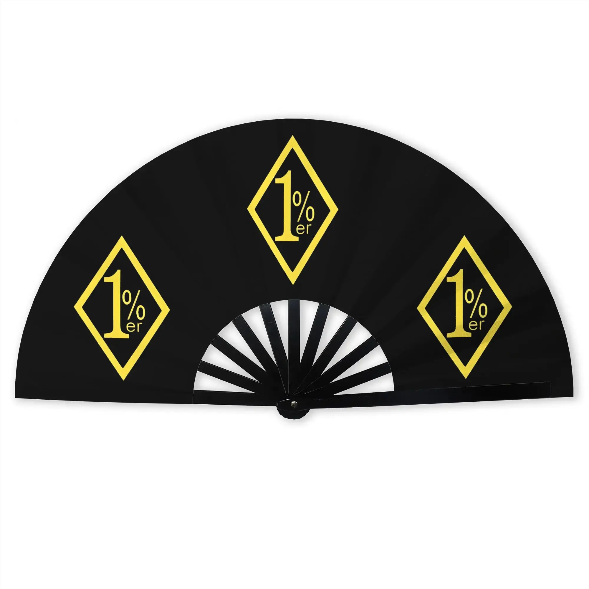 One Percenter 1% Traditional Folding Fan Oriental Art  High-Quality Fans Gift  Exquisite Decorative Hand Fan