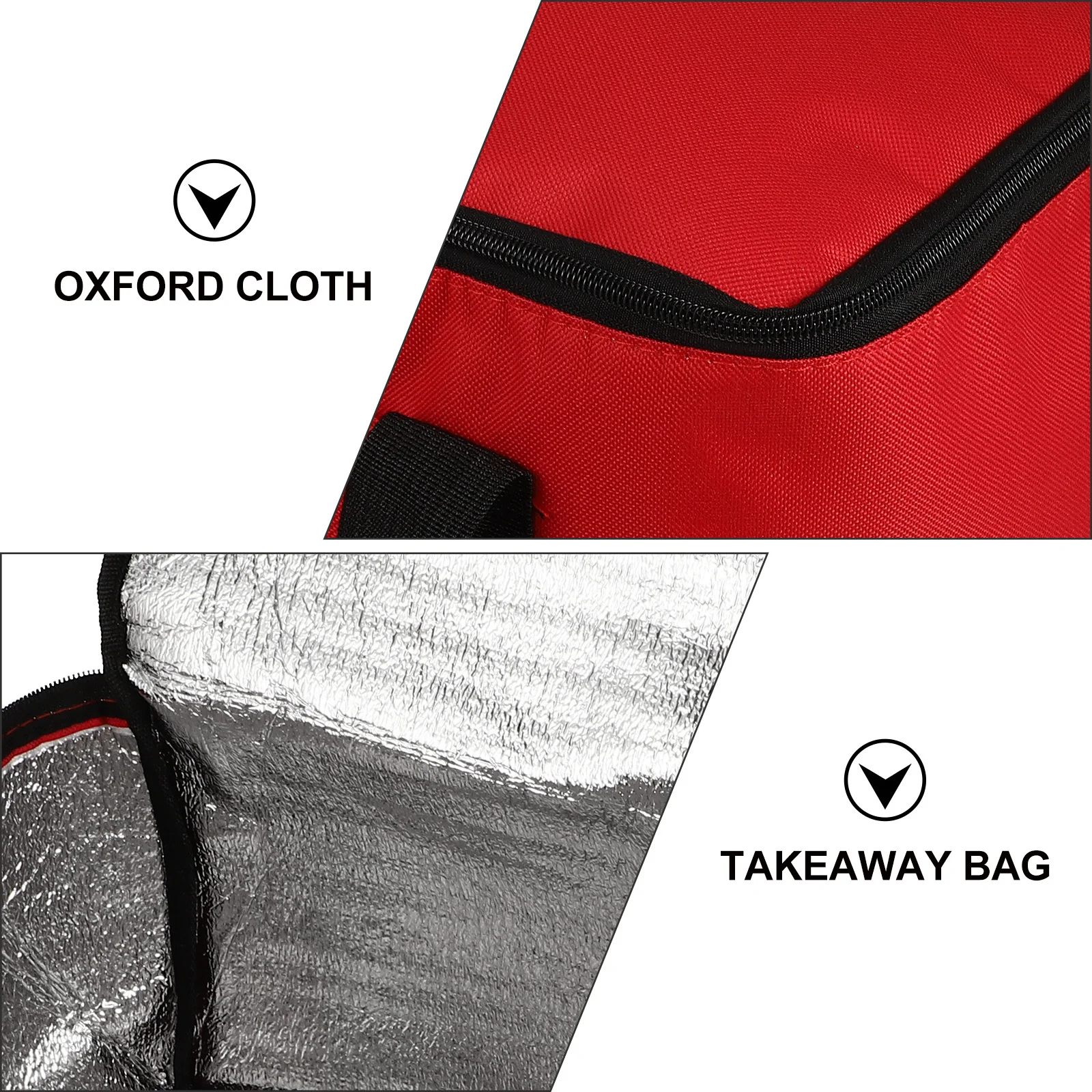 

Insulated Food Delivery Bag Large Capacity Lightweight Portable Thermal Lunch Storage Pouch for Pizza Cake Take Out Bento Hot