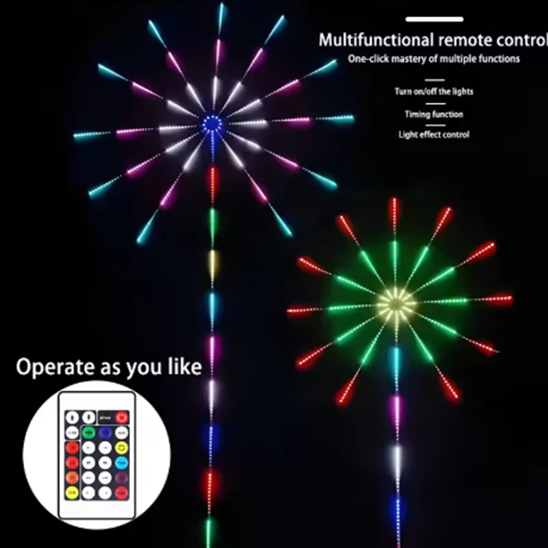 New Year Home Atmosphere Decor Light, 2026 New Color‑Changing Sound‑Activated Firework Marquee Lamp