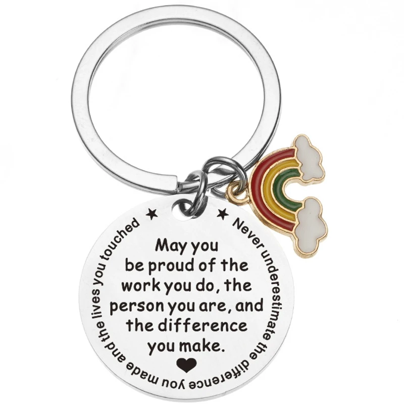 Thank You Gift Appreciation Jewelry May You be Proud of the Work You Do Keychain Gift for Coach Mentor Nurse Doctor Employee