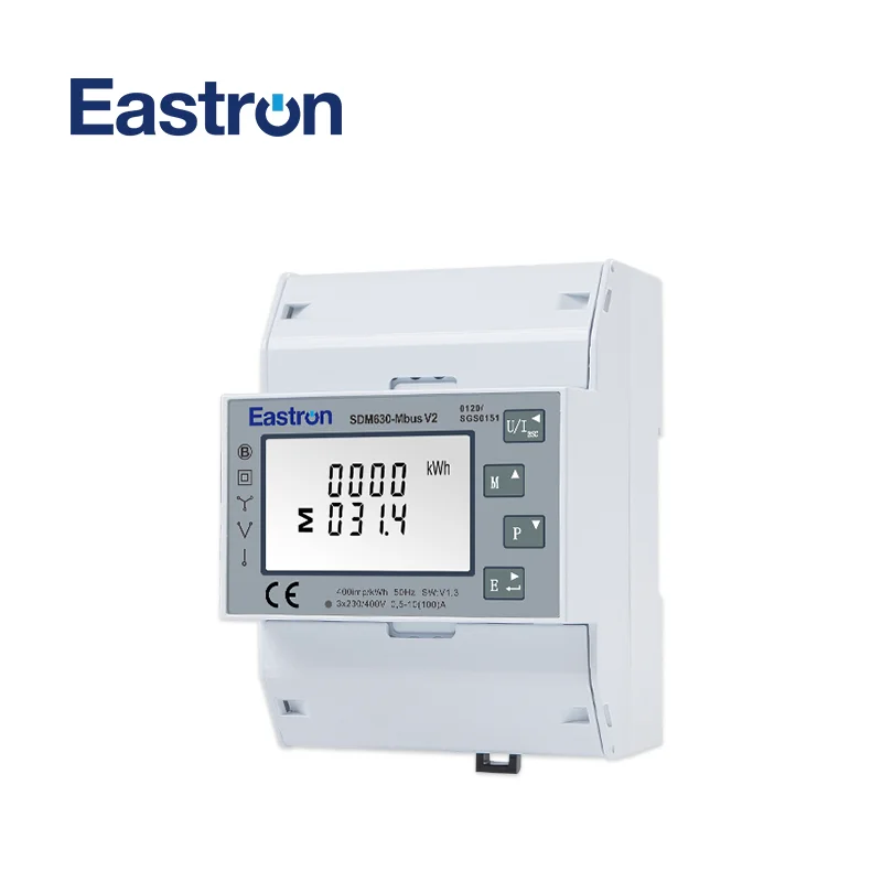 

SDM630 Mbus V2,three phase M-bus energy meter 1p2w , 3p3w, 3p4w,100A Direct Connection , 2 pulse outputs; SDM630Mbus V2 MID