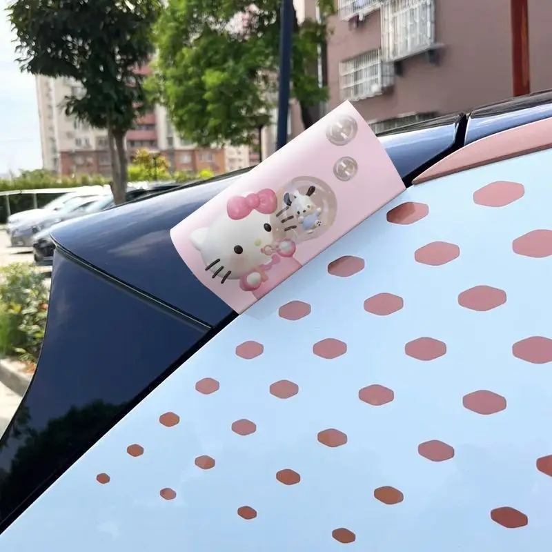 Pegatinas Decorativas Impermeables de Sanrio Hello Kitty para el Trasero del Coche, con Diseño de Lego y Dibujos Animados Lindos