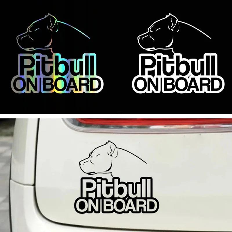 

Fashion Pitbull on Board Car Stickers Motorcycle Bumper Window Cover Scratches Vinyl Decal Decoration