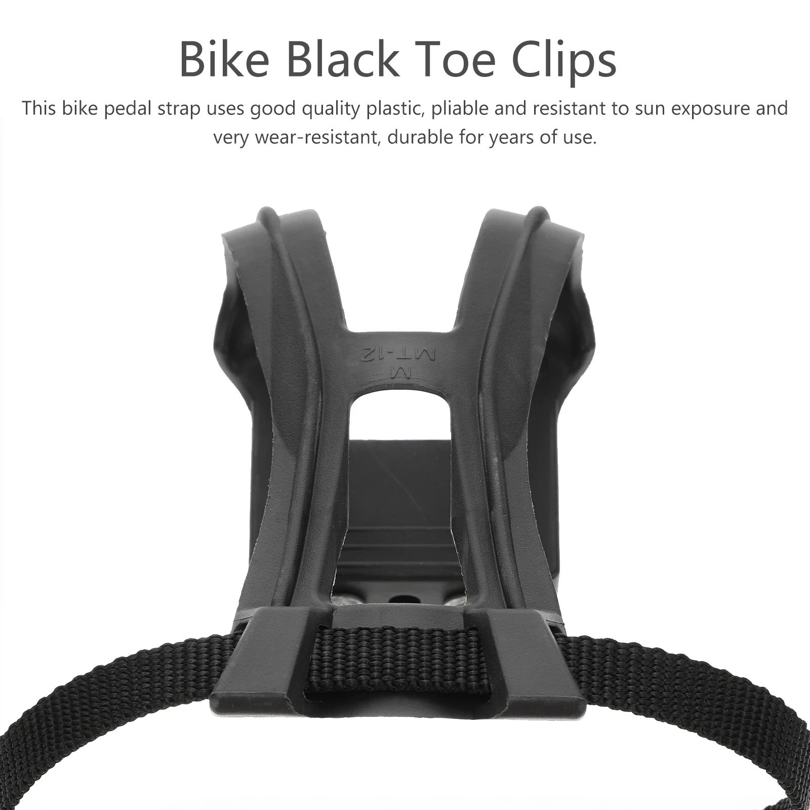 

Plastic Anti-slip Bike Pedal Strap Durable Lightweight Black Toe Clips Adjustable Straps Cycling Shoes Casing Holder Fitness
