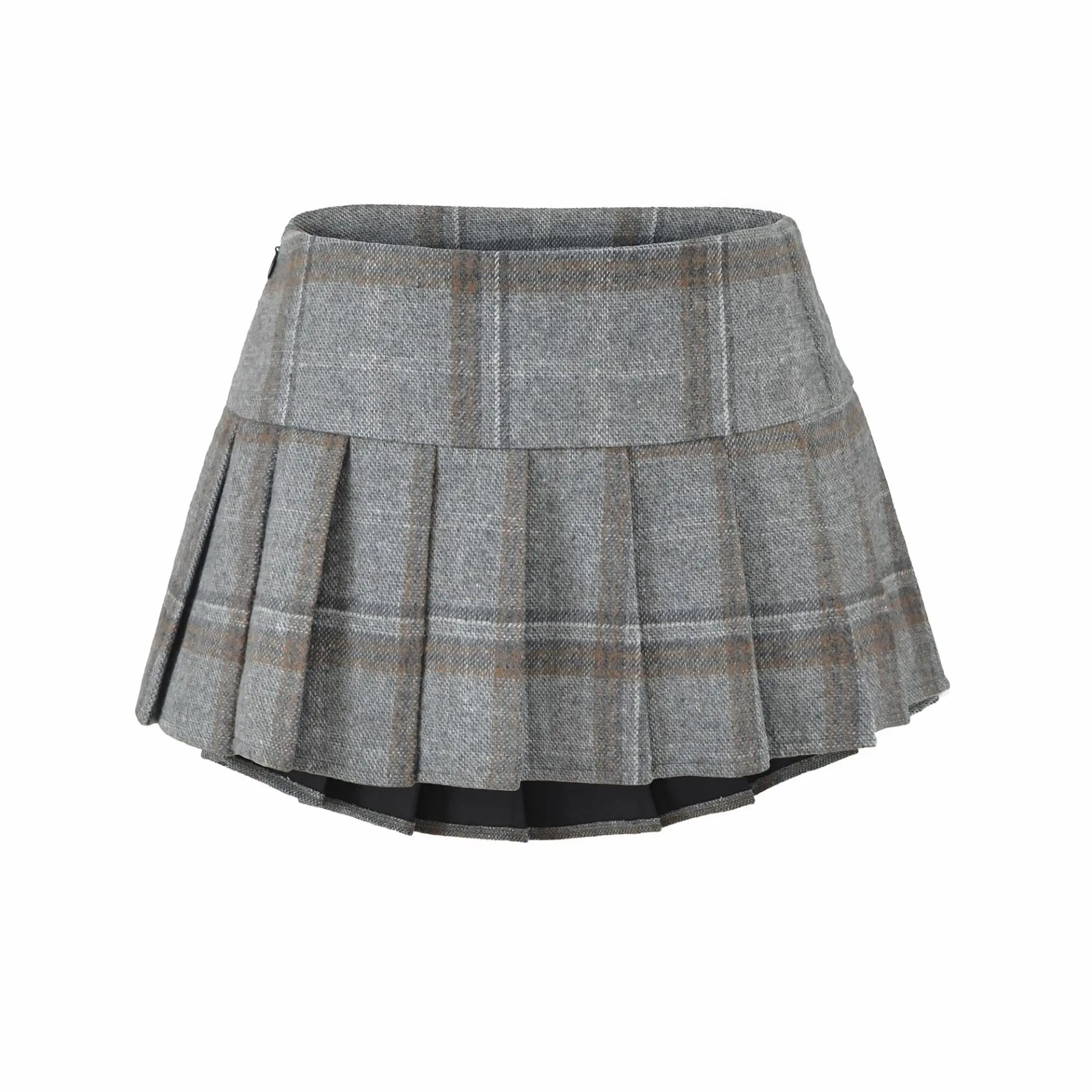New American Style Pure Desire Hot Girl Plaid JK Waist Pleated Skirt Plaid Half Skirt For Woman Pure Desire Casual Elegant Z3SX