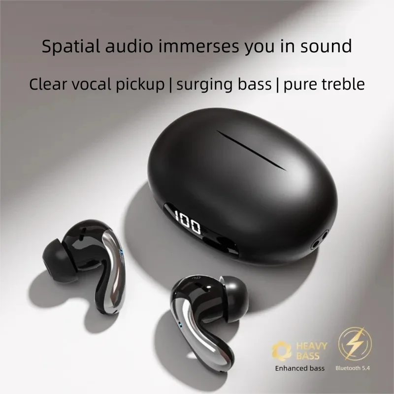 Cuffie da collo wireless Bluetooth 5.4 per realizzare auricolari sportivi con fascia da collo Auricolari con cavo per monitor per auricolari dal vivo