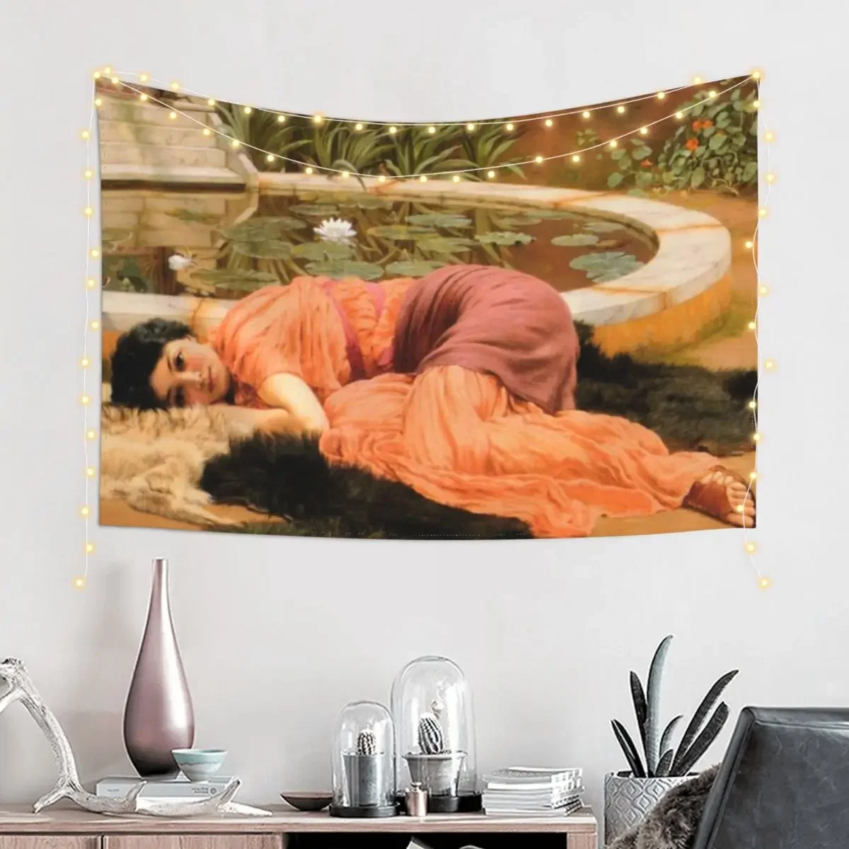 John William Godward - Dolce Far Niente Tapestry Tapete For The Wall Decoration For Home Room Design Decoration Bedroom Tapestry