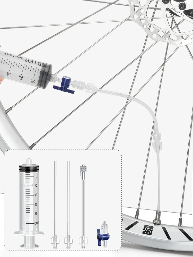 AliExpress riderace RIDERACE Bicycle Tubeless Tire Liquid Injection Tool 60ml Bike Tire Tubeless Sealant Injector Oil Mineral Change Repair Tools