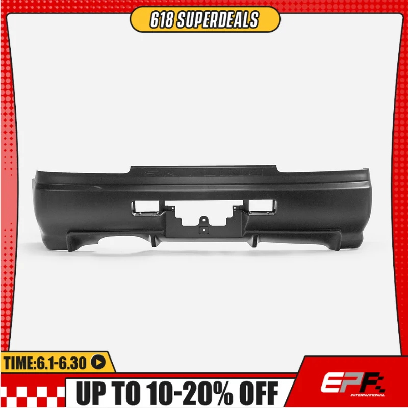 

PP Plastic For Nissan Skyline R34 GT-R BNR34 V Spec High-Quality OEM Rear Bumper, Factory-Style Exterior Trim