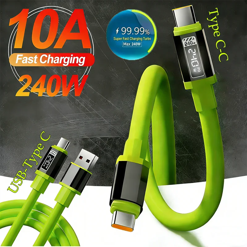 240W Cable PD Super Fast Charging USB Type C Phone Charger Data Cord USB C to USB C Quick Charge Wire For iPhone for Samsung