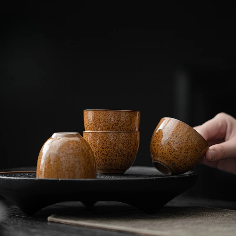 Handgefertigte Retro-Teetasse aus grober Keramik, antiker Ofen, verwandelte Keramik-Master-Tasse, Haushalt, Kung-Fu-Teeset, Teetasse, einzelne Tasse