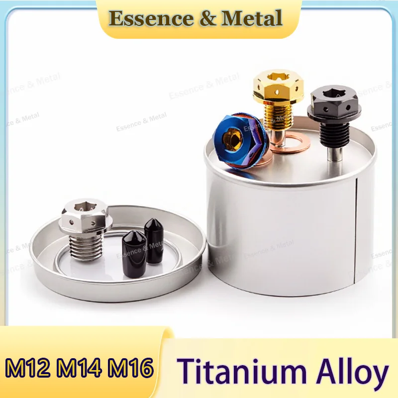 1PCS Titanium Alloy Magnetic Oil Pan Oil Drain Screw M12M14M16 Magnetic Oil Drain Bolt Dedicated for Automobiles and Motorcycles