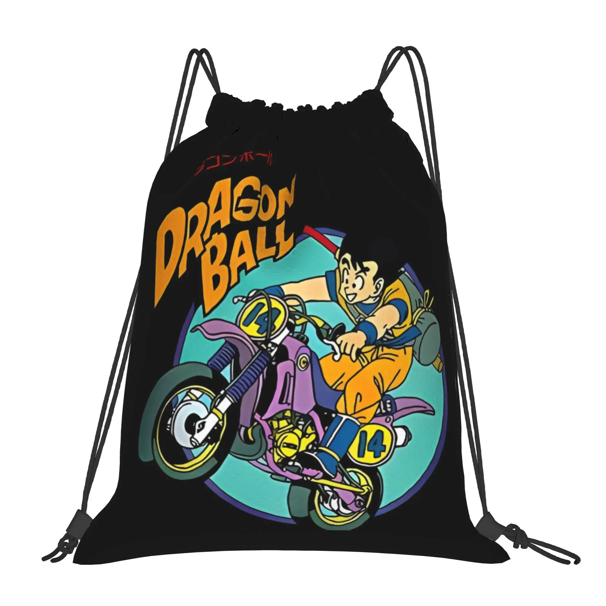 

Портативный дорожный рюкзак-мешок на шнурке с изображением манги Dragon Ball, рюкзак для езды на велосипеде, сумка-мешок для спортивной одежды